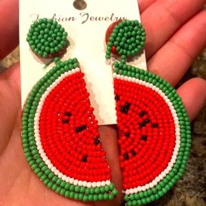Beads earrings watermelon 🍉 new with tag